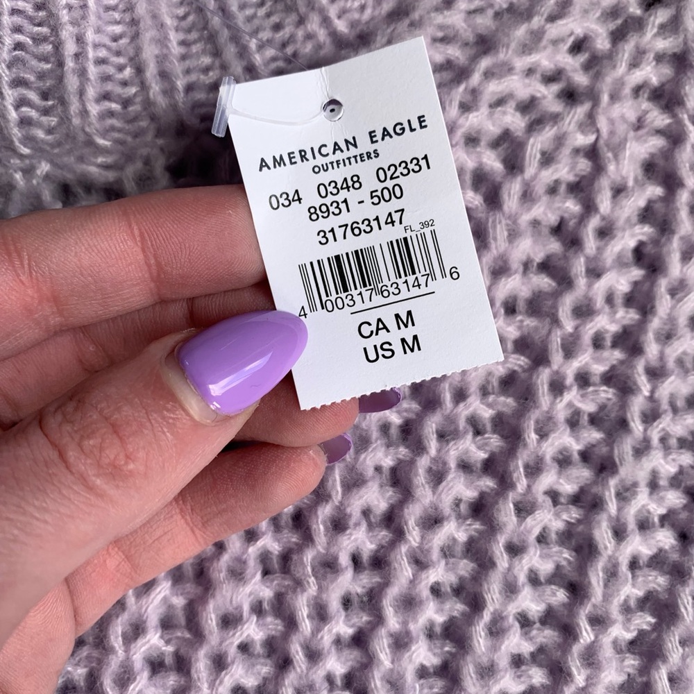 American Eagle Lilac Knit Pullover Sweater - Picture 6 of 12